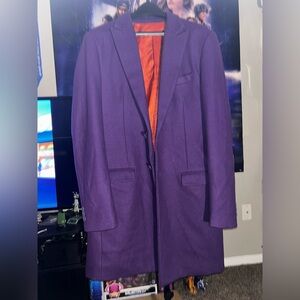 The Joke Dark Knight Slim Fit Wool Suit Overcoat